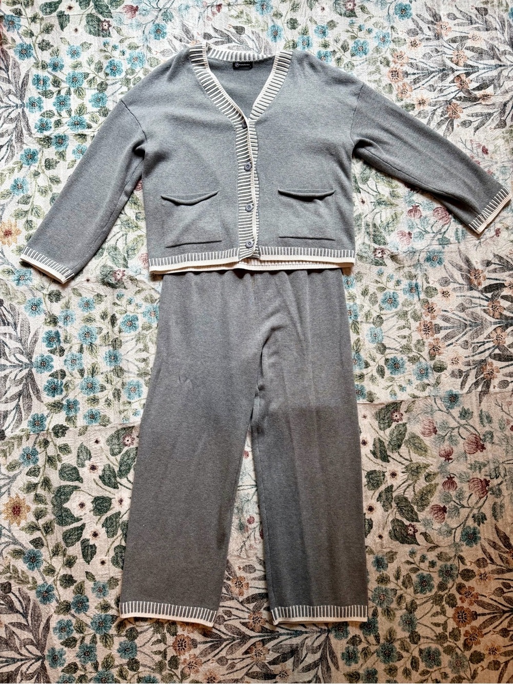 Relaxed Gray Knit Two-Piece Loungewear Set by Caslon